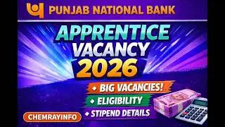 Punjab National Bank Apprentice 2026 🔥 Big Vacancy | Salary, Eligibility & Exam@chemrayinfo03