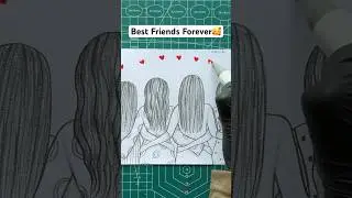 Tag your Best Friends💛🥰 #shorts #craft #art #drawing #satisfying #bestfriend