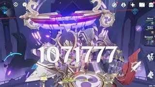C0 Eula hitting 1 Million in Scaramouche Boss - Wolf's Grave Stone R1