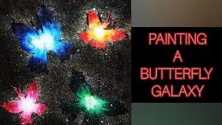 Easy Butterfly Galaxy Drawing & Painting tutorial for beginners/ How to Paint Butterfly