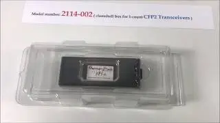 MPK 2114-002 esd clamshell plastic box packaging for CFP2 transceivers ( www.sfptray.com )