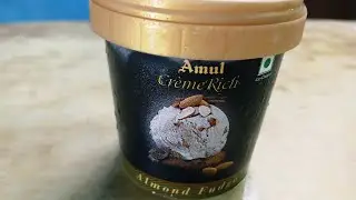 Amul Creme Rich Almond Fudge Icecream #review 