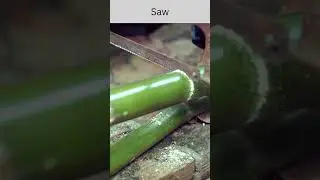 Woodworking ASMR: Satisfying Sounds of Saw Cutting Bamboo #shorts