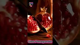 Glass Pomegranate Slice ASMR | Crystal Seeds & Liquid Light Spread