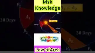 #law of area#kepler second law#msk#biology