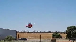 Helitak 331 lands in Sealake after being released from a nearby grass and scrub fire on 4/1/23