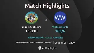 Highlights: Leisure Cricketers vs Wicket Wizards 🏏