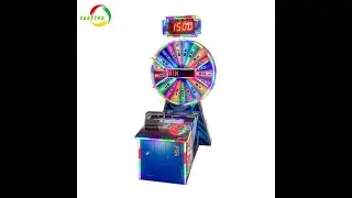 Indoor coin operated spin n win arcade lucky gear ticket lottery game machine amusement park
