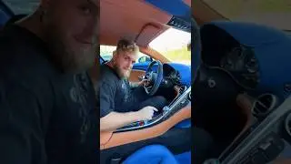 Jake Paul Steps Out of His Luxury House & Drives His Bugatti 😎🚗 #shorts #viralvideo #jakepaul #yt