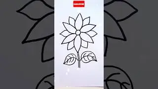 how to draw a flower// flower drawing #flowers #flower #drawing #shorts