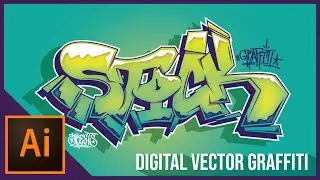 #BIKINDESIGN : Digital Vector Graffiti Speed Art  I  Adobe Illustrator