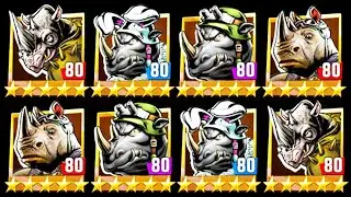 All Rocksteadys Gold Level 80 Tier 6 | TMNT Legends
