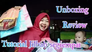 Unboxing , Review & Tutorial Jilbab segiempat saudia Ansania