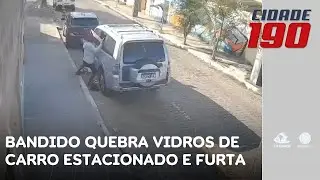 Bandido quebra vidros de carro estacionado e furta prancha de surfe | Cidade 190
