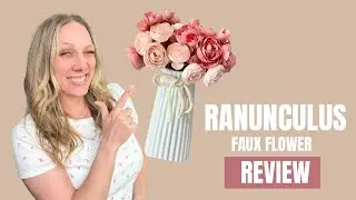 Ranunculus Artificial Flowers / Dusty Rose Faux Silk