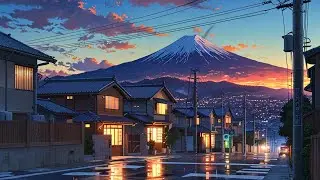 Tokyo Night Walk ☔ Peaceful Lofi Instrumental with Rain