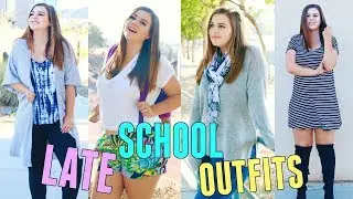 5 RUNNING LATE OUTFIT IDEAS FOR BACK TO SCHOOL! EASY + FLATTERING OUTFITS FOR SCHOOL! CURVY FASHION!