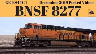 BNSF Intermodal Train Westbound GE  ES44C4 BNSF 8277 11/15/2019 Needles Sub