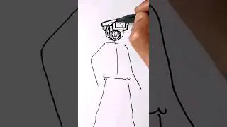 stickman to double plunger cameraman speed drawing #shorts