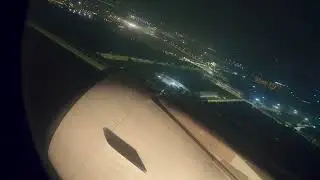 Flight Takeoff from Window Seat