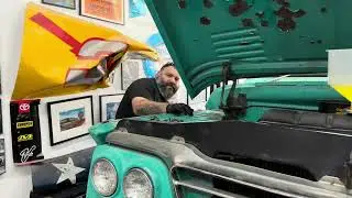 Aaron's 1962 Dodge D200 - Filling the cooling system, leak check, getting ready to install exhaust