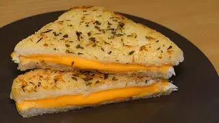 Perfect Cheese Garlic Sandwich | Garlic Bread Grilled Cheese | Crispy Garlic Cheese Toast