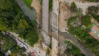 Avances puente este de la avenida Júnior, Las Brisas 