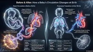 FETAL BLOOD CIRCULATION AND IT'S POSTNATAL CHANGES #fetal #fetalmovement #FETALCIRCULATION