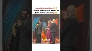 best negative role award for Faysal Qureshi 🔥💥#faisalqureshi #humtv #viral #trending #drama #bts
