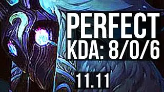 KINDRED vs JAX (JUNGLE) | 8/0/6, Legendary, 300+ games | KR Diamond | v11.11