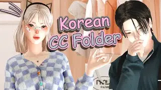 Sims 4 Korean CC Folder Female Male Kids CAS Buy Build clothes hairs makeup skins shoes accessories