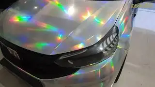 [WATCH THIS] CAR WRAPPING HOLOGRAPHIC CHROME TECKWRAP - HONDA MOBILIO - BY WRAPUBLIC
