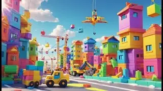 Toy cranes go lift lift lift | English Nursery Rhyme | Kids Songs | Baby Music