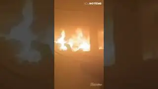 IMAGENS FORTES: Crian&ccedil;a tenta escapar de escola incendiada por bombardeio israelense em Gaza