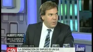C5N - ELECCION 2015: ENTREVISTA A ALBERTO PEREZ (PARTE 2)