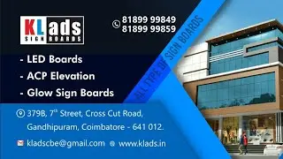 Daddy Arumugam | 3D Liquid Letter| ACP Elevation Works| Sign Board Manufacturers| KL ADS SIGN BOARDS