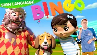 Bingo Song - ABCs and 123s | Lellobee Fun | Learn ASL & Baby Sign Language for Kids