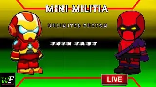 1vs1 Mini Militia unlimited custom room with Warrior Firefly live