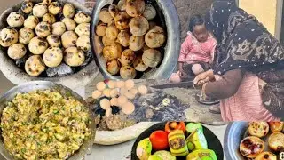 गांव में लिट्टी चोखा कैसे बनाया जाता है👌litti Chokha recipe🤤Village Style Litti Chokha😋litti chokha