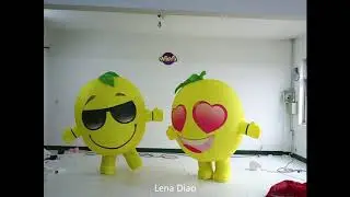 yellow customized inflatable lemon mascot costume