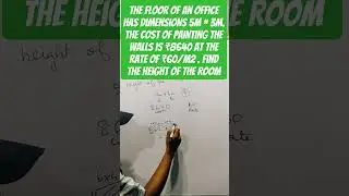The floor of an office has dimensions 5m * 3m.The cost of painting the walls is ₹8640.#ntpc#railway