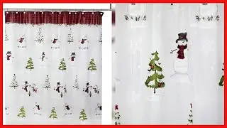 Woodland Winter Shower Curtain: Festive Style Meets Easy Care