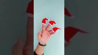 Miniature  cap for santaclus with paper folding-paper crafts idea| #shorts #cap #santaclauscap