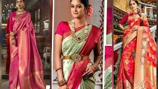 Wedding saree collection 2021| south indian bridal saree designs 2021| New Trending bridal sarees 21