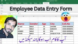 How to Create Data Entry Form in Excel Data Entry Form Design in Excel