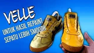 CARA REPAINT SEPATU KULIT YANG PUDAR DENGAN VELLE LS & VELLE THINNER DENGAN SPRAYGUN