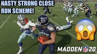 UNSTOPPABLE  MADDEN 20 STRONG CLOSE RUN SCHEME! THIS 2 PLAY SCHEME KILLS EVERY META RUN D! TIPS