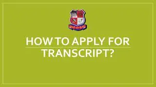 How To Apply For Transcript at GTU