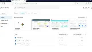 How to create a new report in #Looker or #googledatastudio|Build a New #DataStudio or #looker Report