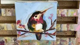 Painting a Rufous Hummingbird